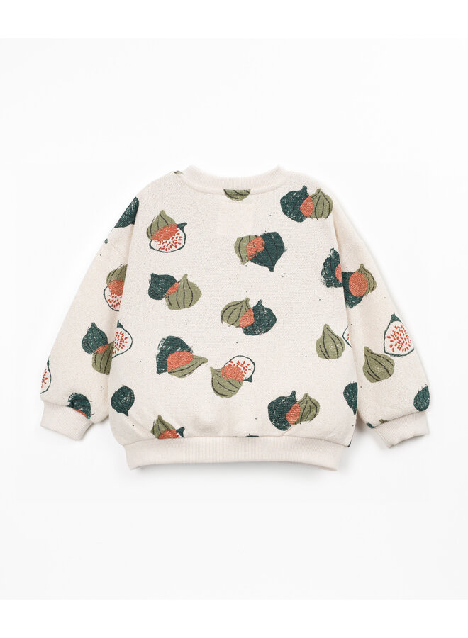 Printed jersey sweater fig