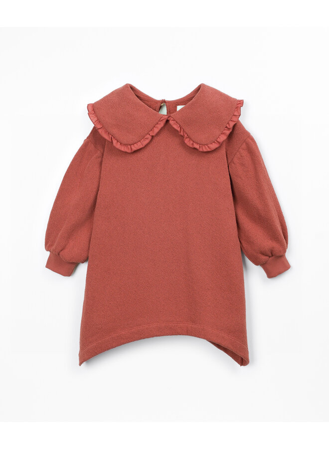 Cotton dress w. collar