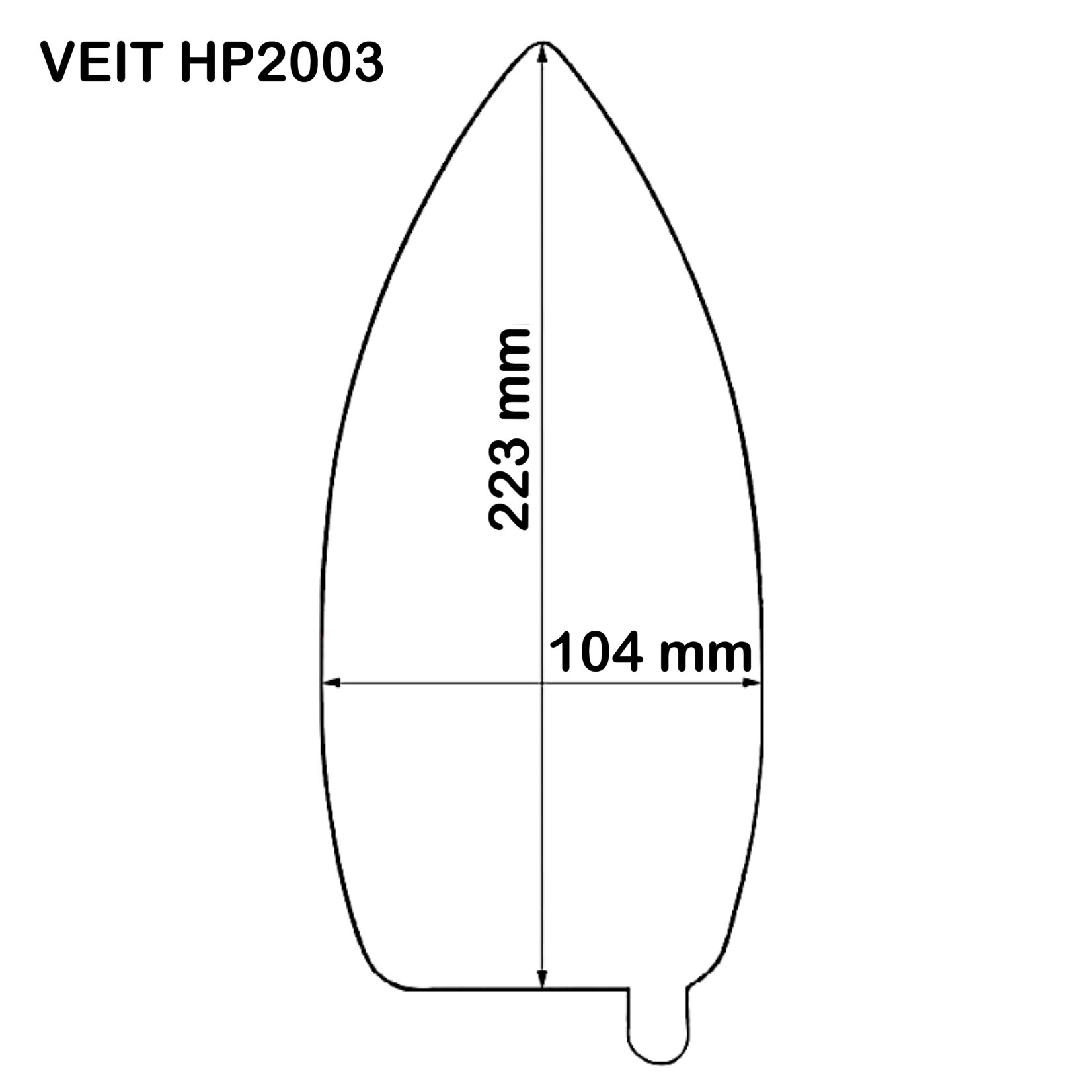 VEIT Semelle en téflon pour fer VEIT HP 2003 bleu