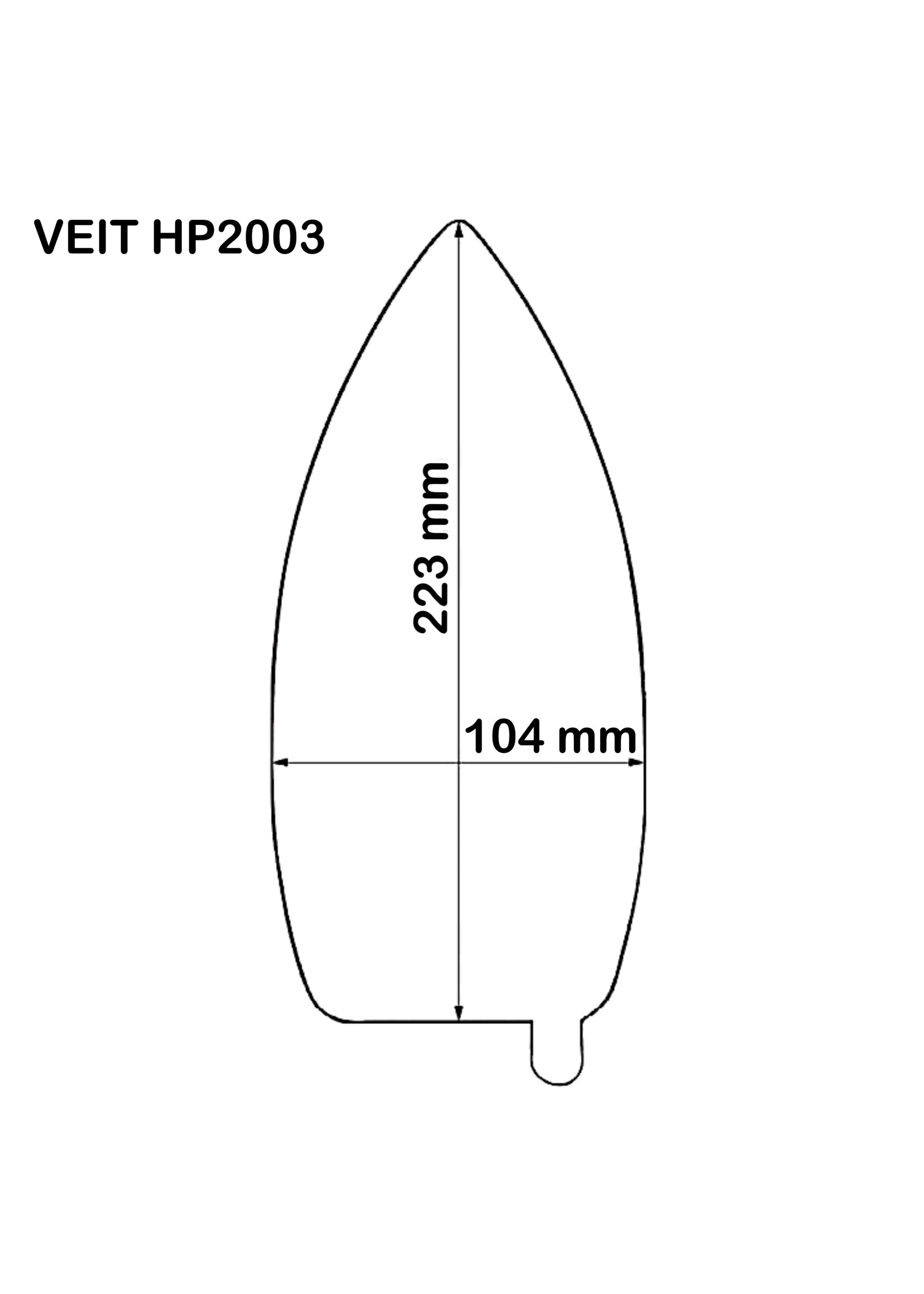 VEIT Teflon shoe cover for iron VEIT HP 2003 blue