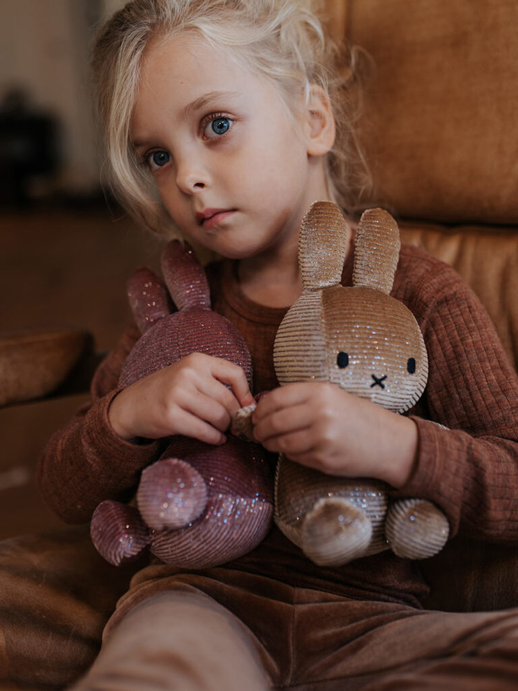 Nijntje Nijntje Zittend Corduroy Sparkle Champagne 23cm