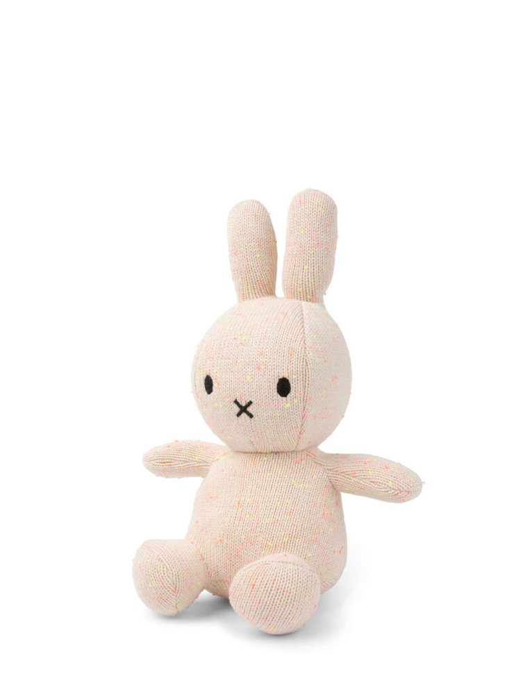 Nijntje Knuffel Sitting Organic Cotton Pink Yellow melange 23 cm