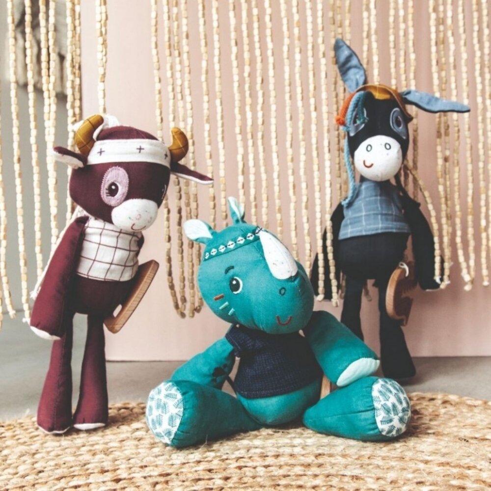 Lilliputiens Muziekknuffel Marius de Neushoorn