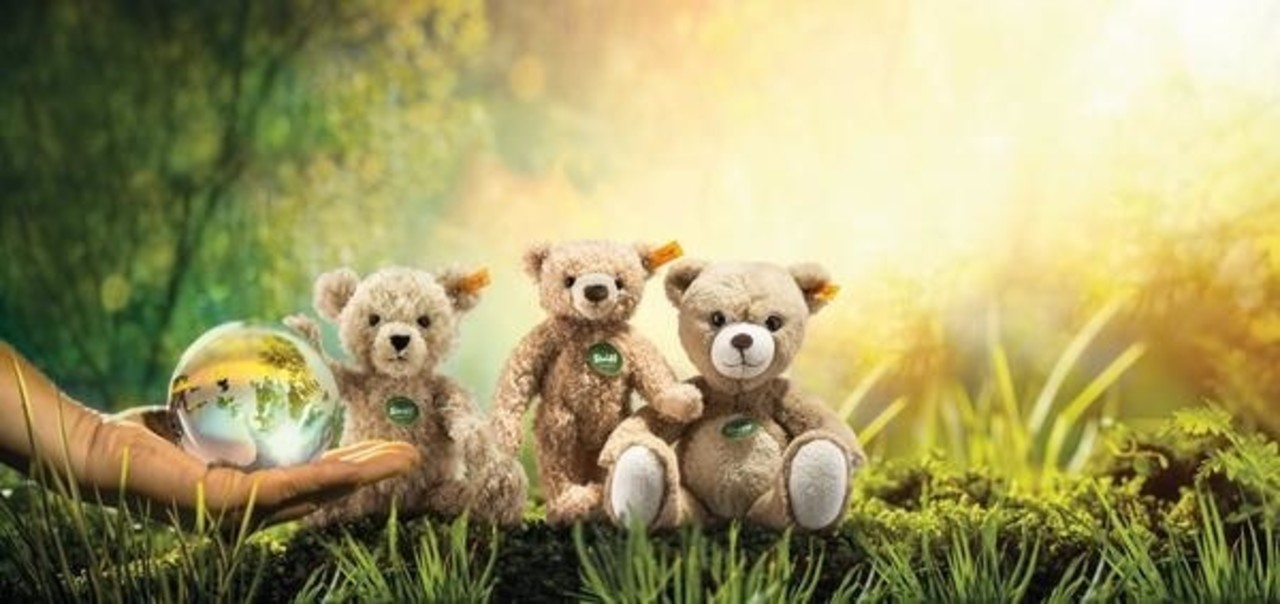 Steiff Knuffel Teddies for Tomorrow Tom Teddybeer 30 cm Steiff Knuffel Teddies for Tomorrow Tom Teddybeer 30 cm