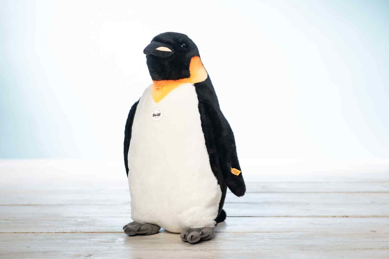 Steiff Knuffel Palle Koningspinguin Zwart/Wit 52cm