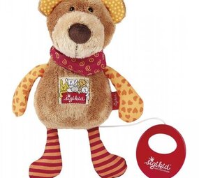 sigikid Knuffel Beer Muziekknuffel Red Stars sigikid Knuffel Beer Muziekknuffel Red Stars
