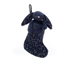 Jellycat Knuffel Konijn Bashful Stardust Bunny Stocking Jellycat Knuffel Konijn Bashful Stardust Bunny Stocking