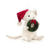 Jellycat Knuffel Muis Merry Mouse Wreath Jellycat Knuffel Muis Merry Mouse Wreath