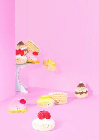 Jellycat Knuffel Gebakje Pretty Patisserie Dome Framboise