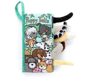 Jellycat Knisperboek Staartenboek Puppy Tails Jellycat Knisperboek Staartenboek Puppy Tails