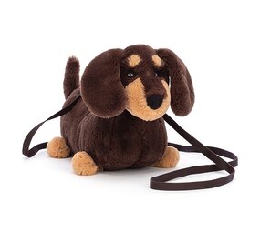 Jellycat Knuffel Tas Hond Otto Sausage Dog Bag Jellycat Knuffel Tas Hond Otto Sausage Dog Bag