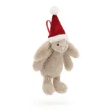 Jellycat Knuffel Bashful Christmas Bunny Decoration Jellycat Knuffel Bashful Christmas Bunny Decoration