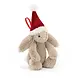 Jellycat Knuffel Bashful Christmas Bunny Decoration