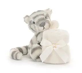 Jellycat Knuffeldoek Bashful Snow Tiger Soother Jellycat Knuffeldoek Bashful Snow Tiger Soother