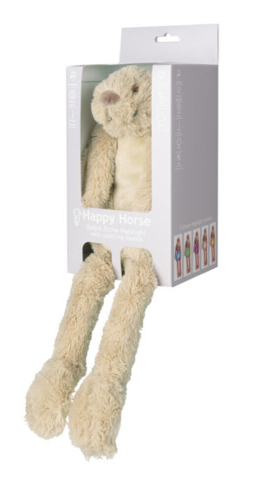 Happy Horse Knuffel Konijn Richie Beige met Nachtlamp en Geluid 34cm