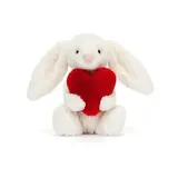 Jellycat Knuffel Konijn Bashful Red Love Heart Bunny Little