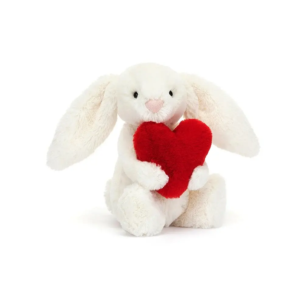 Jellycat Knuffel Konijn Bashful Red Love Heart Bunny Little