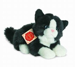 Hermann teddy Knuffel Kat Zwart Wit Hermann teddy Knuffel Kat Zwart Wit