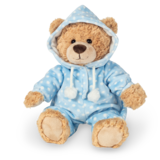 Hermann teddy Knuffel Beer met Pyjama Blauw