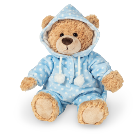Hermann teddy Knuffel Beer met Pyjama Blauw Hermann teddy Knuffel Beer met Pyjama Blauw