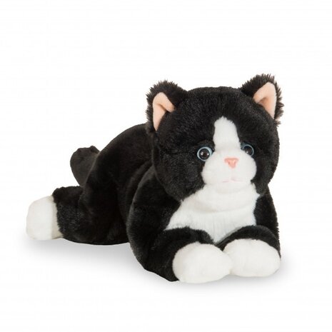 Hermann teddy Knuffel Kat Zwart 30 cm