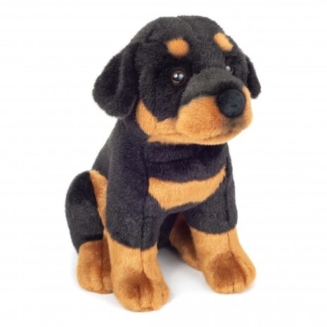 Hermann teddy Knuffel Hond Rottweiler Zittend 30cm