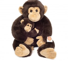 Hermann teddy Knuffel Chimpansee met Baby 40cm Hermann teddy Knuffel Chimpansee met Baby 40cm