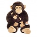Hermann teddy Knuffel Chimpansee met Baby 40cm