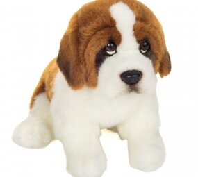 Hermann teddy Knuffel Hond Sint Bernard Zittend 25cm