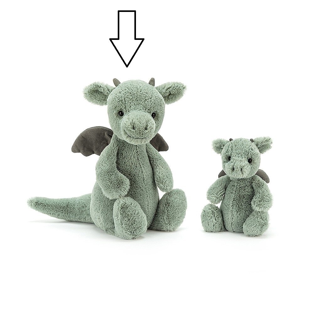 Jellycat Knuffel Draak Bashful Dragon Original Medium Jellycat Knuffel Draak Bashful Dragon Original Medium