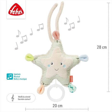 Fehn Mini Muziekknuffel Zeester Fehn Mini Muziekknuffel Zeester