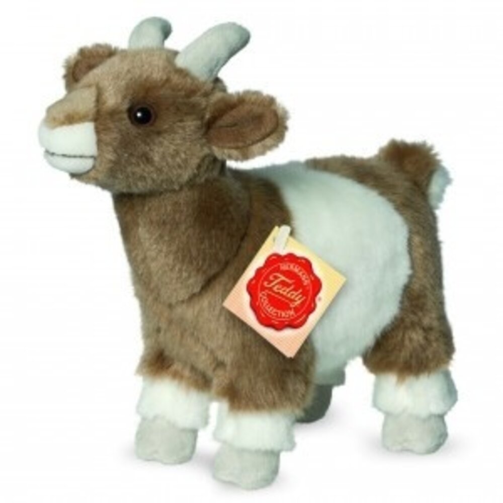 Hermann teddy Knuffel Geit Bruin Wit 22cm
