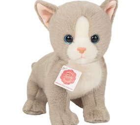 Hermann teddy Knuffel Kat Kitten Grijs 24cm Hermann teddy Knuffel Kat Kitten Grijs 24cm