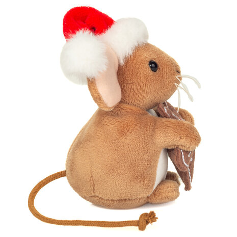 Hermann teddy Knuffel Kerstmuis met Koek 11cm