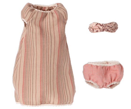 Maileg Knuffelmuis Medium Mouse Nachtjapon Maileg Knuffelmuis Medium Mouse Nachtjapon