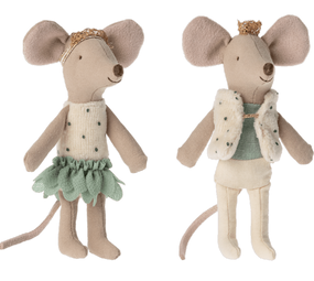 Maileg Knuffelmuis Royal Tweeling Muis Little Sister and Brother in box 11cm