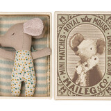 Maileg Knuffelmuis Baby Sleepy-Wakey Blauw 8cm