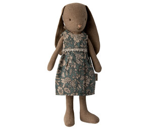 Maileg Knuffel Bunny Size 1 Bruin met Jurk 20cm