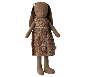 Maileg Knuffel Bunny Size 2 Bruin met Jurk 24cm