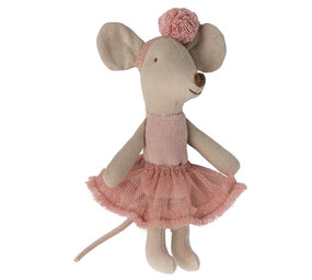Maileg Knuffelmuis Ballerina Little Sister Rose 10cm Maileg Knuffelmuis Ballerina Little Sister Rose 10cm