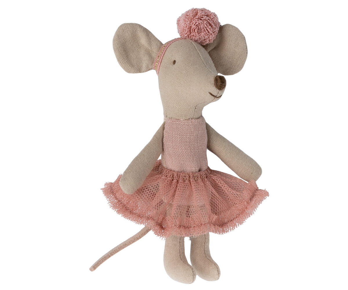 Maileg Knuffelmuis Ballerina Little Sister Rose 10cm Maileg Knuffelmuis Ballerina Little Sister Rose 10cm