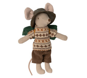 Maileg Knuffelmuis Hiker Big Brother 13cm Maileg Knuffelmuis Hiker Big Brother 13cm