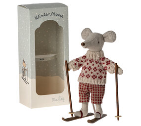 Maileg Knuffelmuis Winter met Skiset Mum 15cm Maileg Knuffelmuis Winter met Skiset Mum 15cm