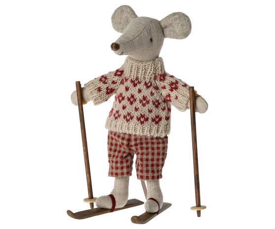 Maileg Knuffelmuis Winter met Skiset Mum 15cm Maileg Knuffelmuis Winter met Skiset Mum 15cm