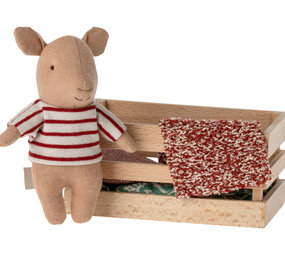 Maileg Knuffel Pig in Box Baby Girl 10cm Maileg Knuffel Pig in Box Baby Girl 10cm