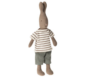 Maileg Knuffel Konijn Size 2 Bruin Streepmotief Maileg Knuffel Konijn Size 2 Bruin Streepmotief