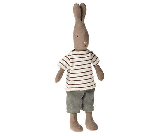 Maileg Knuffel Konijn Size 2 Bruin Streepmotief