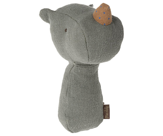 Maileg Knuffelrammelaar Lullaby Friends Neushoorn