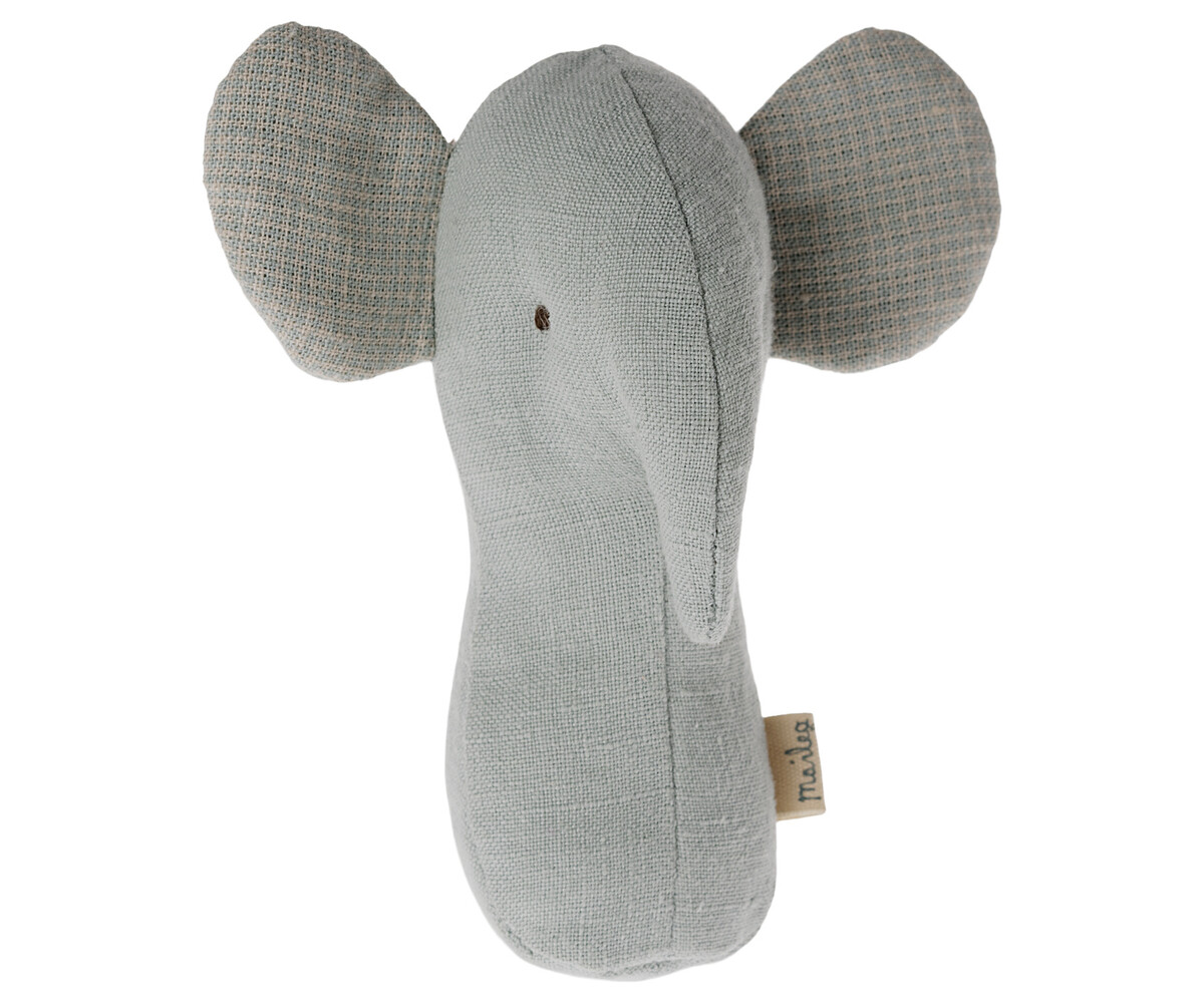 Maileg Knuffelrammelaar Lullaby Friends Olifant Lichtblauw