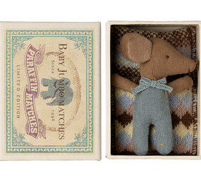 Maileg Knuffelmuis Baby Sleepy-Wakey Blauw Maileg Knuffelmuis Baby Sleepy-Wakey Blauw